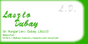 laszlo dubay business card